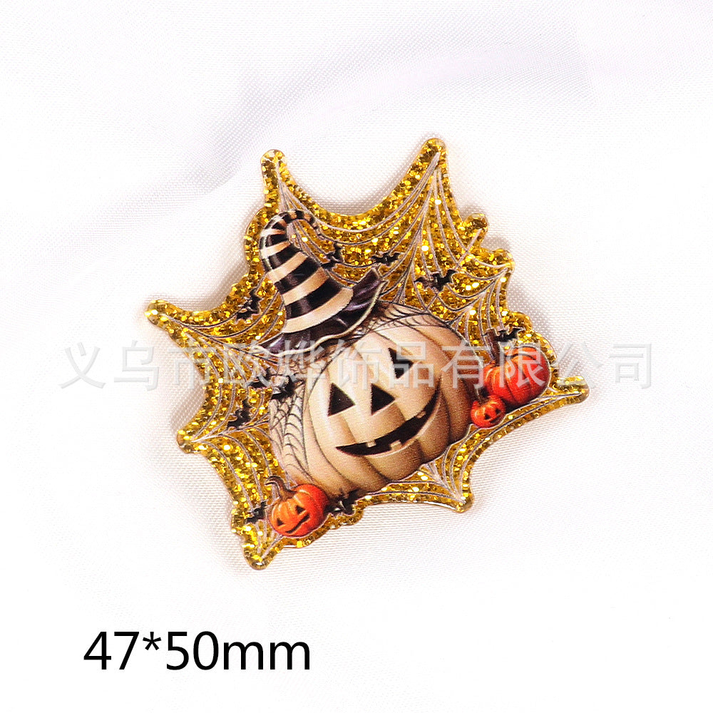 Wholesale 10pcs/pack New Halloween Acrylic DIY Patch Acrylic Flatback